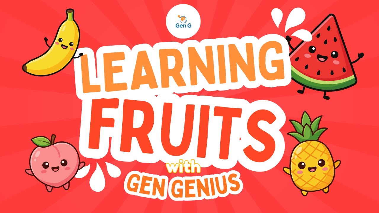 Fruits Name learning | Fruits name learn For kids | Kids video fruits name @GenGenius-kids 