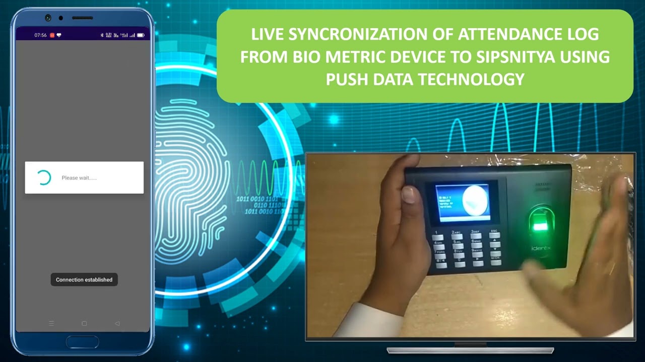 Teachers / Staff Attendance Punch and Live Synchronization with bio-metric device