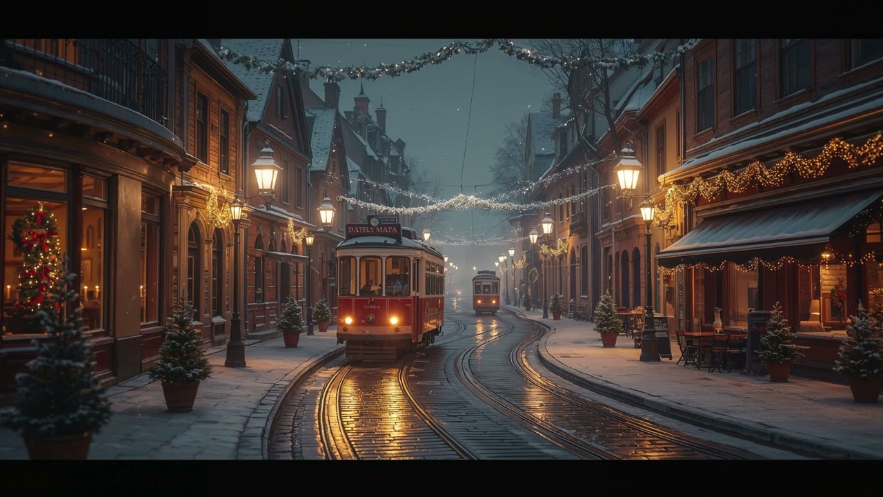 Stress Relief Music | Calm Winter Evening Ambience with Soft Lights