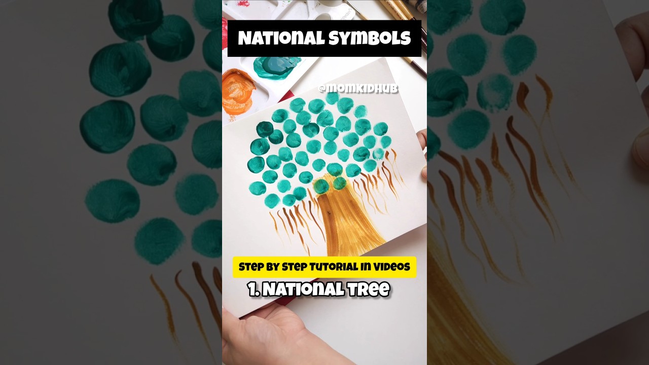 Make National Symbols In Minutes/ DIY National Symbols Handprints #26januarycrafts #kidsactivities