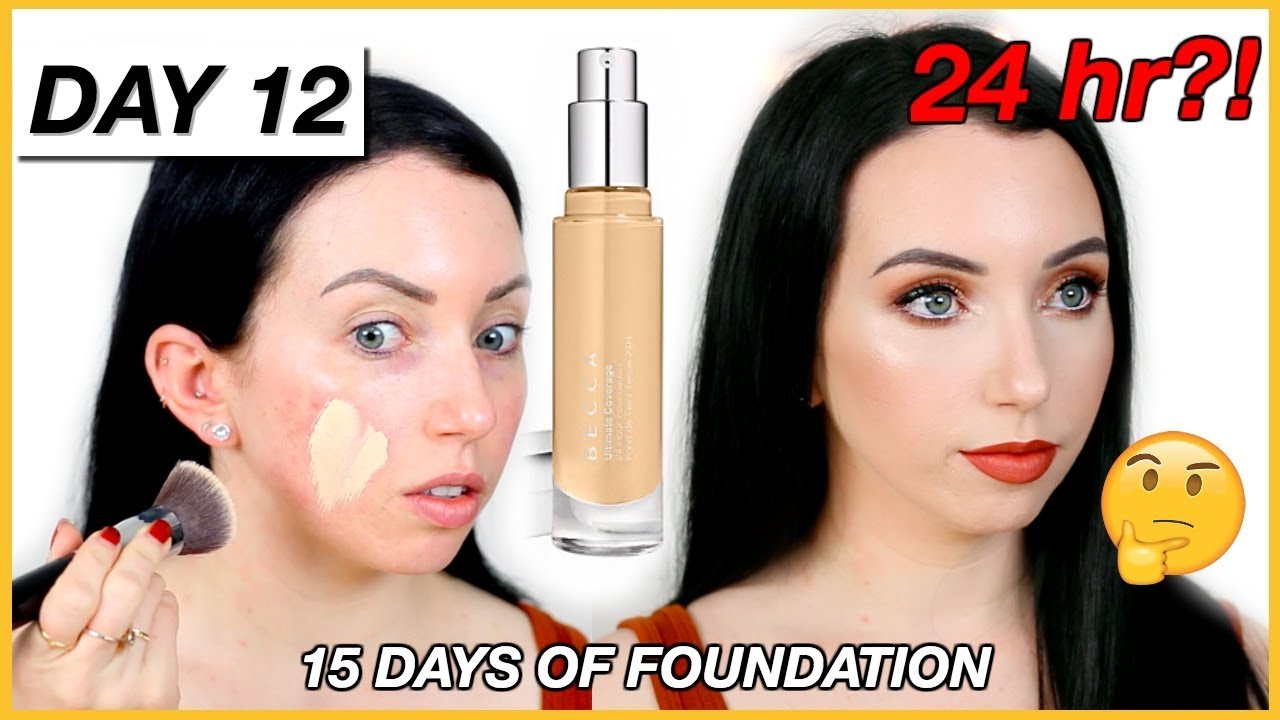 24 HR Ultimate Coverage?! BECCA FOUNDATION! {First Impression Review & Demo!} Dry Skin