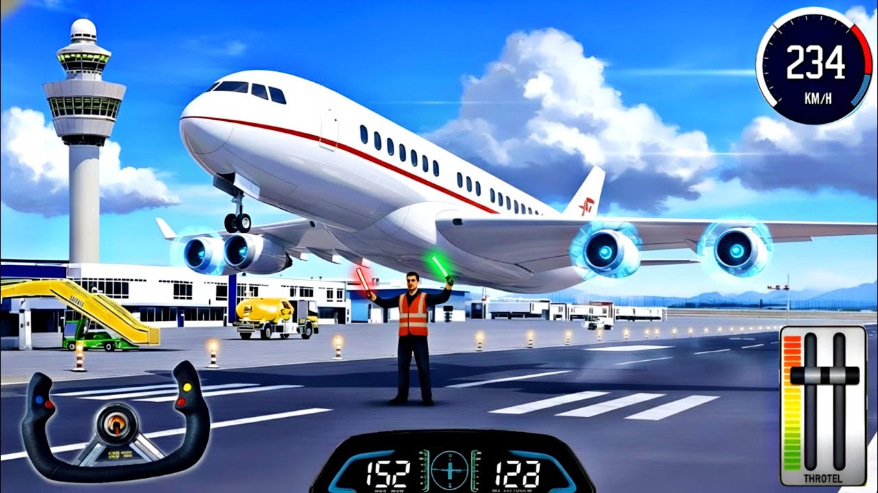 ✈️ City Airport Emergency Landing 🚨 Passenger Transport Flight Simulator (Android Gameplay) 3D Queen