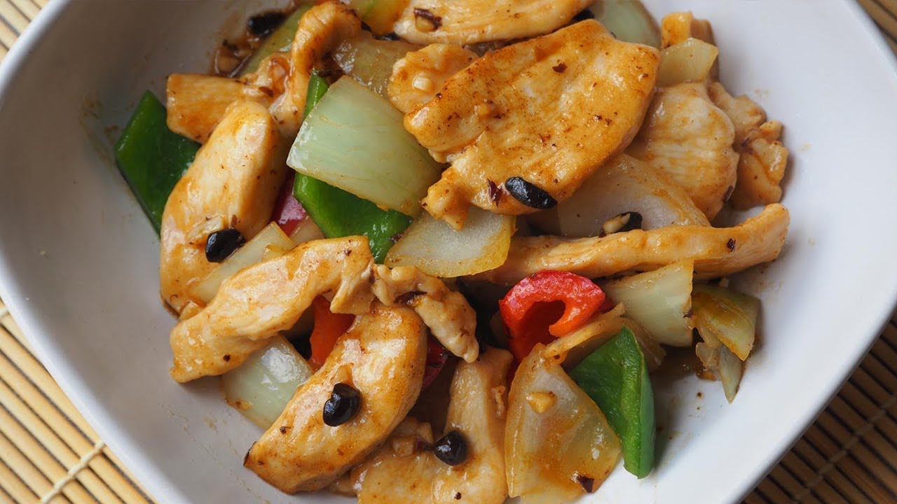 Chicken and Green Pepper with Black Bean Sauce Recipe