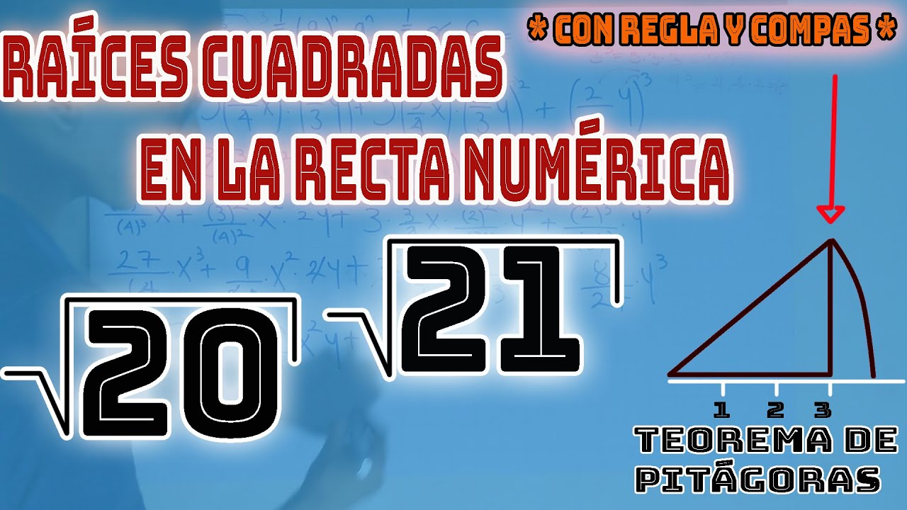 Representación de RAÍCES CUADRADAS  en la recta numérica ( Raíz de 20 y 21 ) Fácil de entender