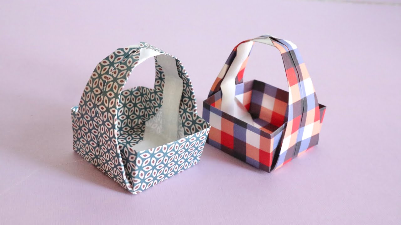 【DIY】籃子/ 盒子 簡單的摺紙教學 Origami basket