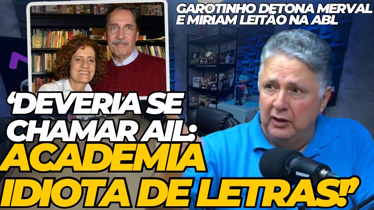 Garotinho detona ABL por Miriam Leitão e Merval: “Deveria se chamar AIL: Academia Idiota de Letras”