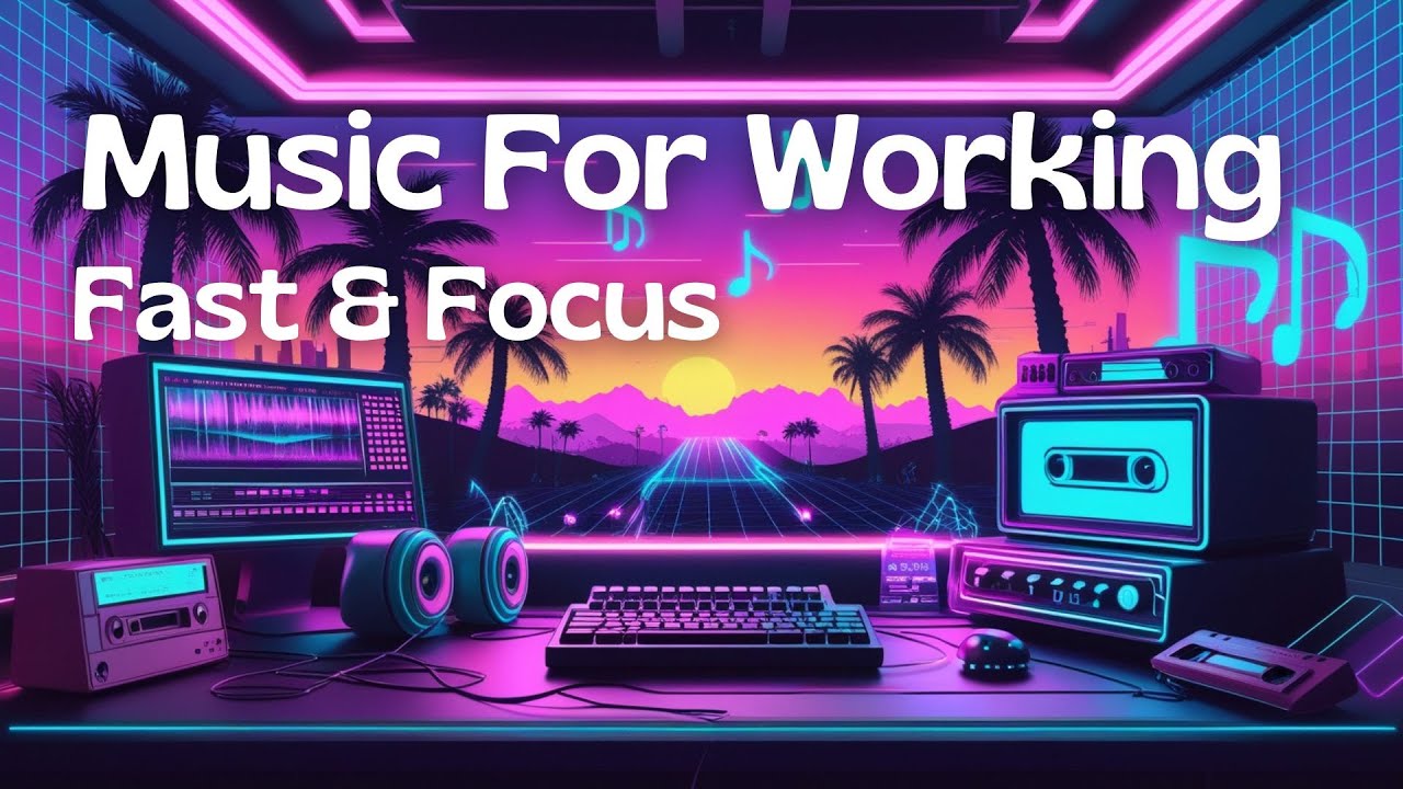 Focus Music for Work and Studying | Music for Working Focus | Synthwave Instrumental