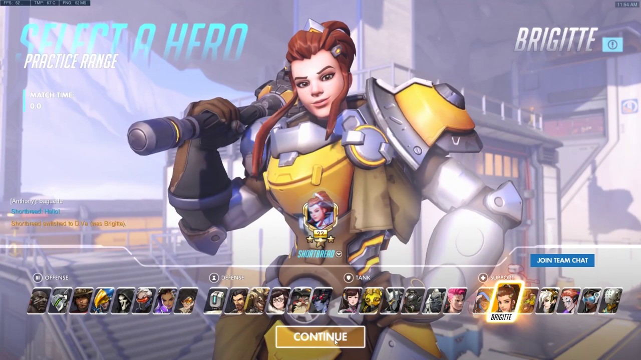 Overwatch | Brigitte Abilities Showcase | Practice Range Gameplay