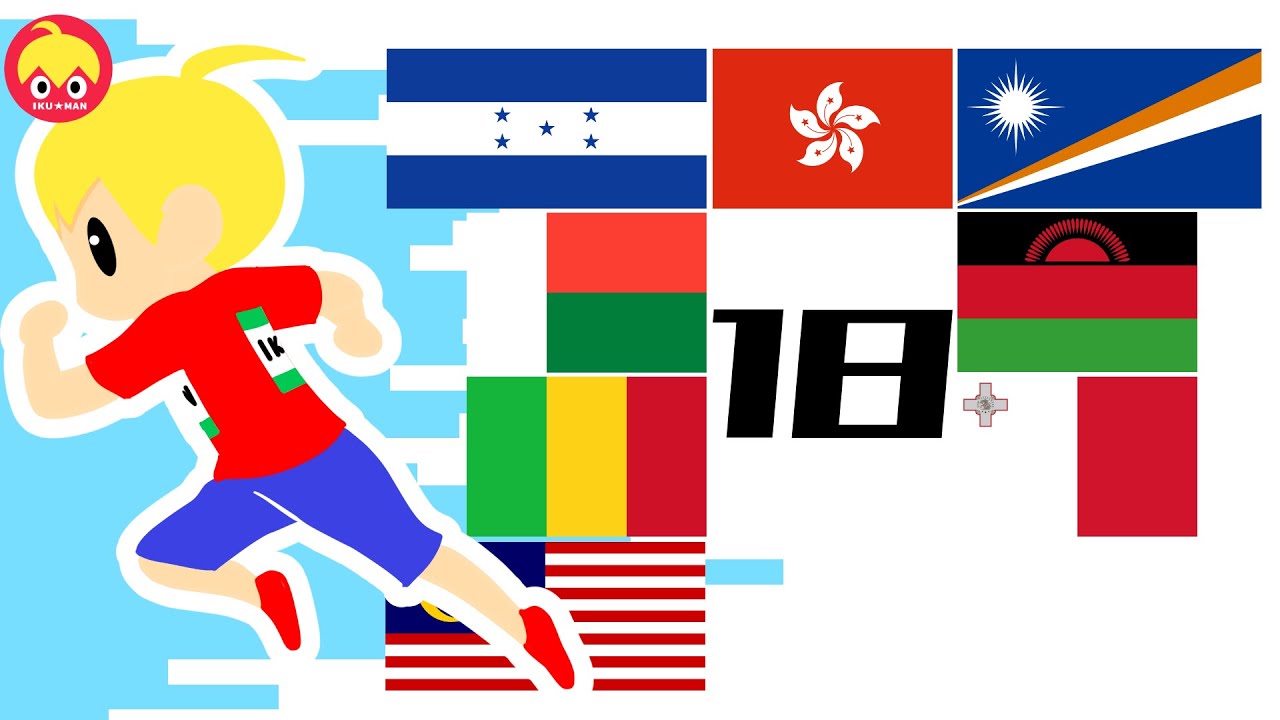 ピタゴラ国旗リレー１８（２０２１年の東京オリンピック開会式入場順を予想）