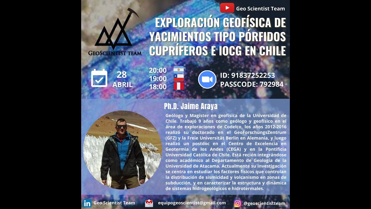 EXPLORACIÓN GEOFÍSICA DE YACIMIENTOS TIPO IOCG Y PÓRFIDOS CUPRÍFEROS  EN CHILE