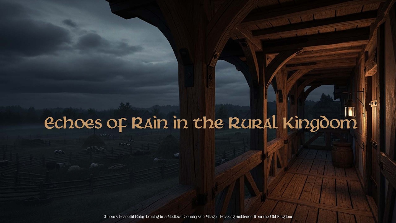 Quiet Medieval Rain by the Window 🌧️ | Night White Noise