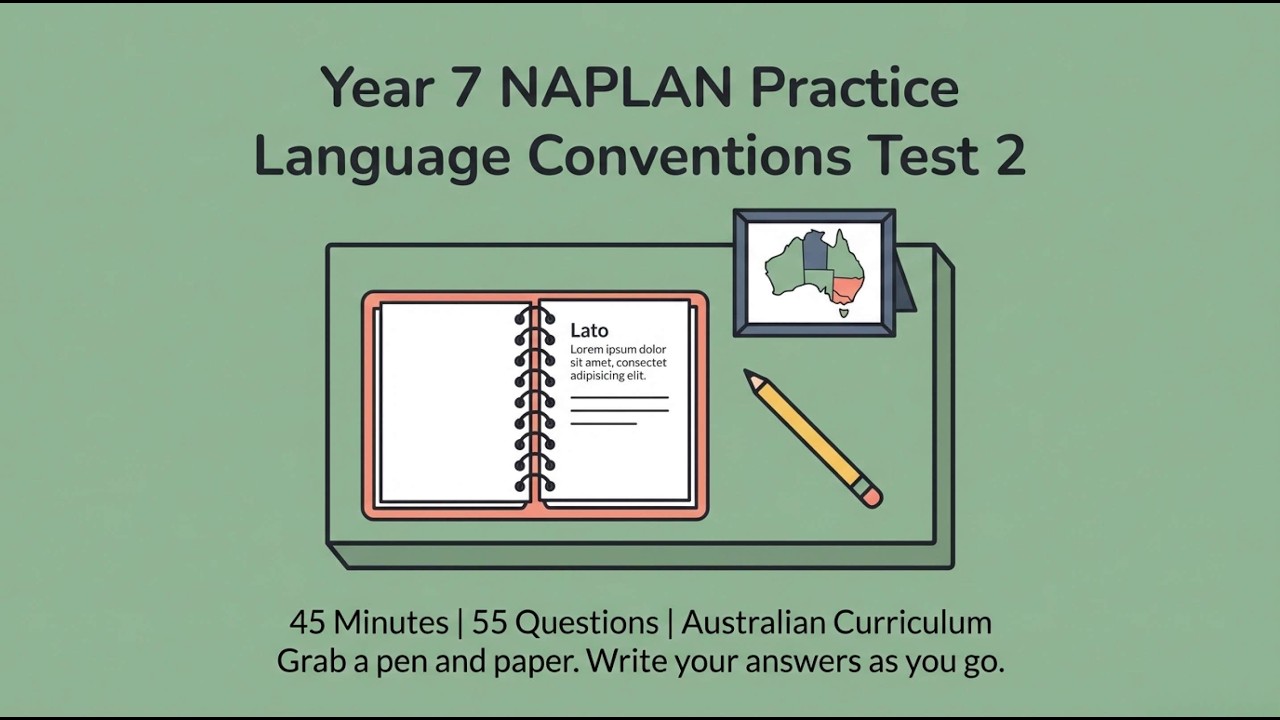 NAPLAN Year 7 Language Conventions Practice Test | Spelling & Grammar Quiz (Australian Curriculum)