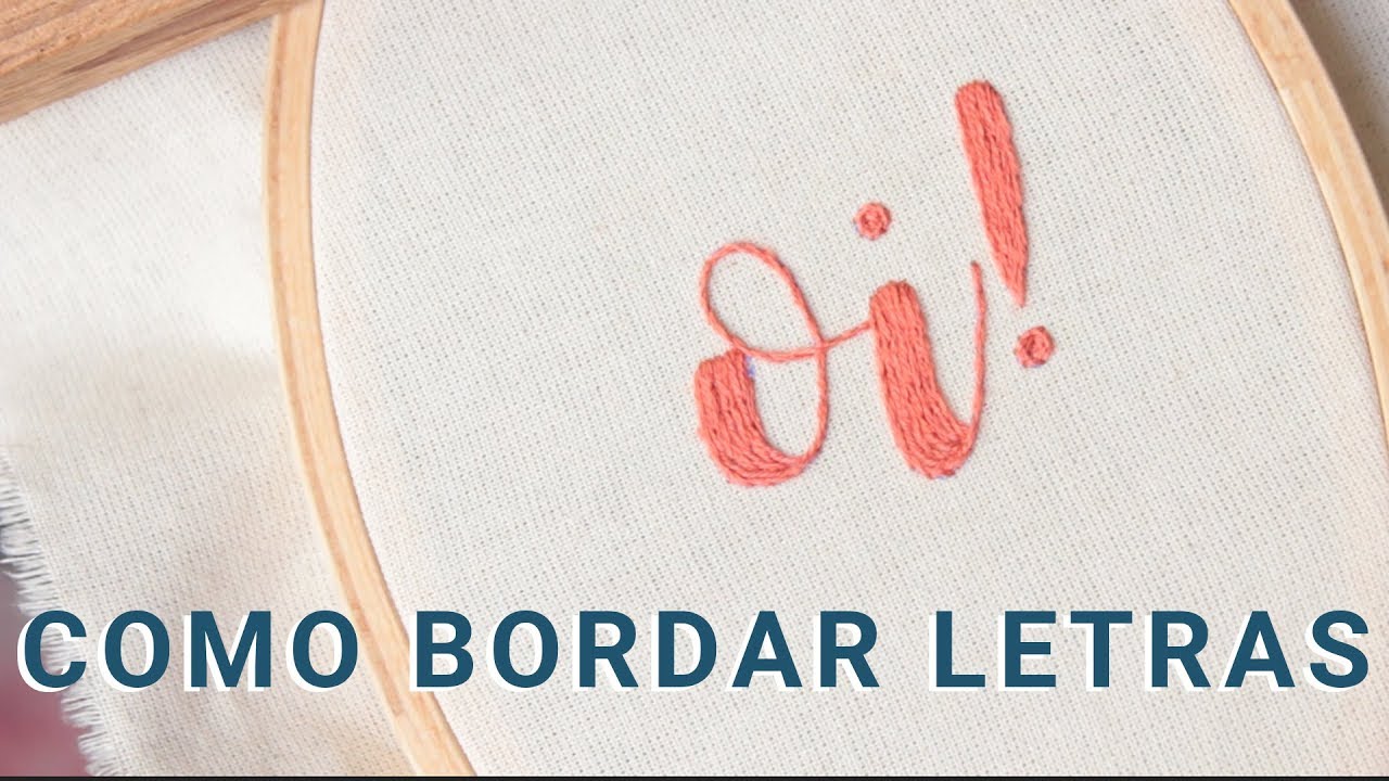 Tutorial #39 Como bordar letras com ponto haste
