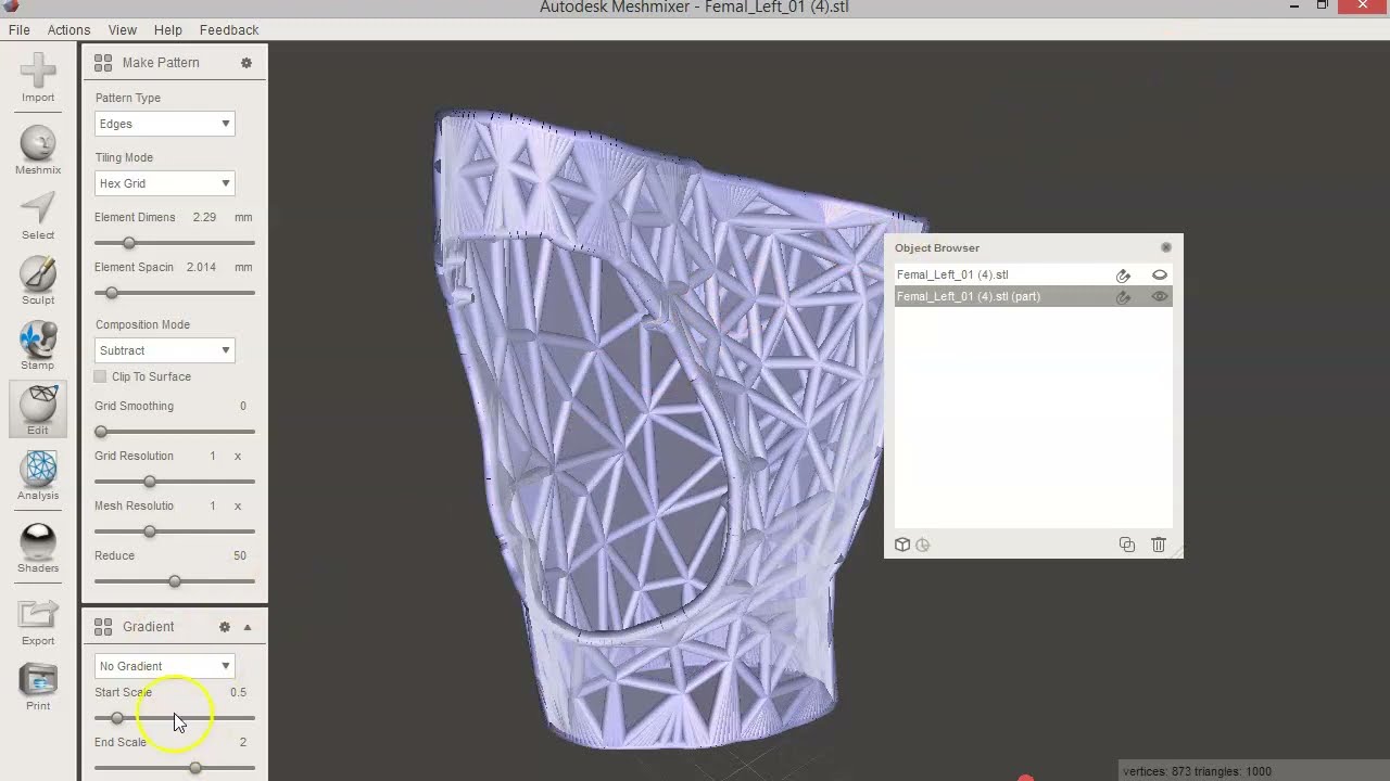 Tutorial Meshmixer: creación de férulas
