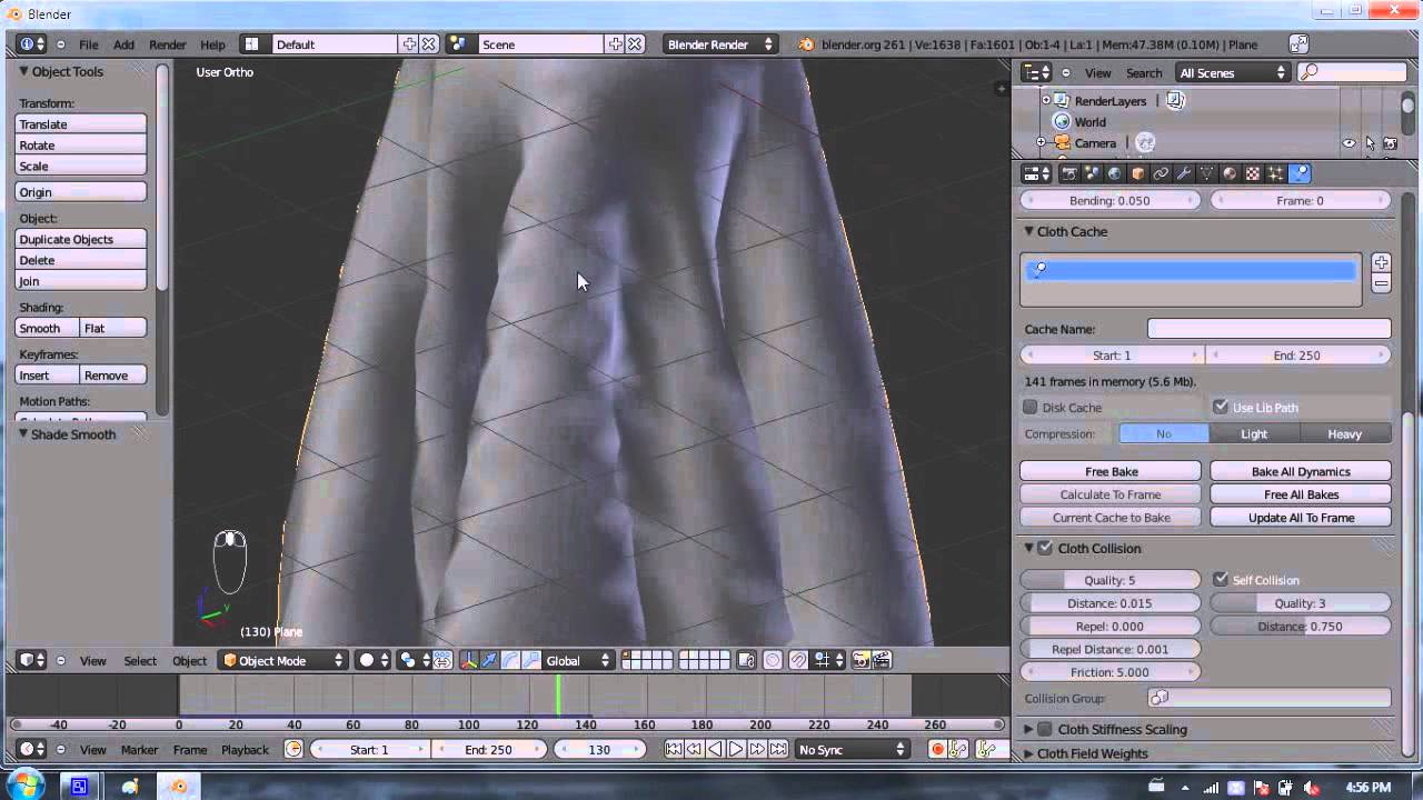 Blender 2.6 Tutorial 20 - Cloth  Pt 1 / 3