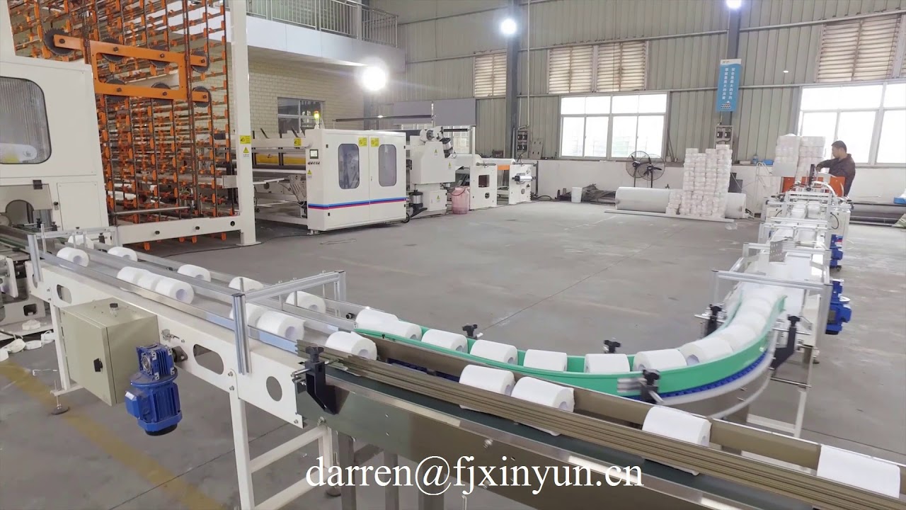 Complete production line decorated embossing small toilet roll tissue paper making machine