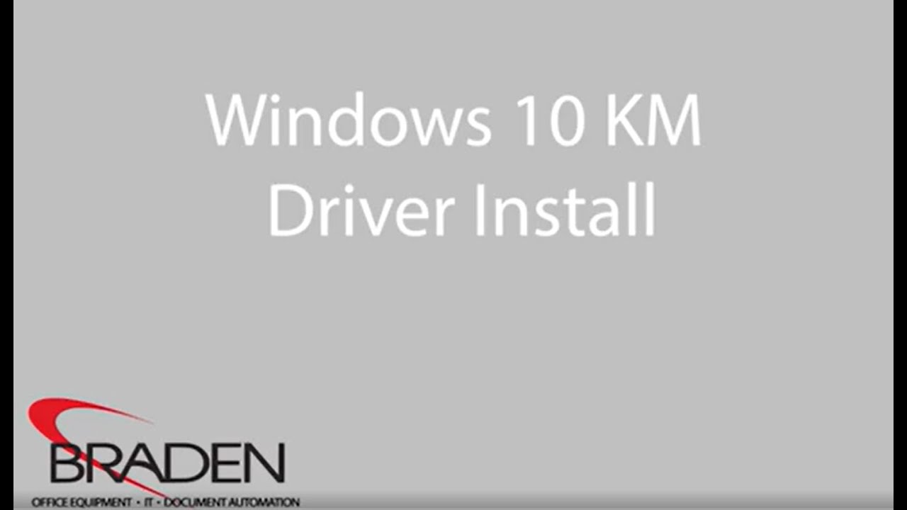Windows 10 Konica Minolta Driver Install