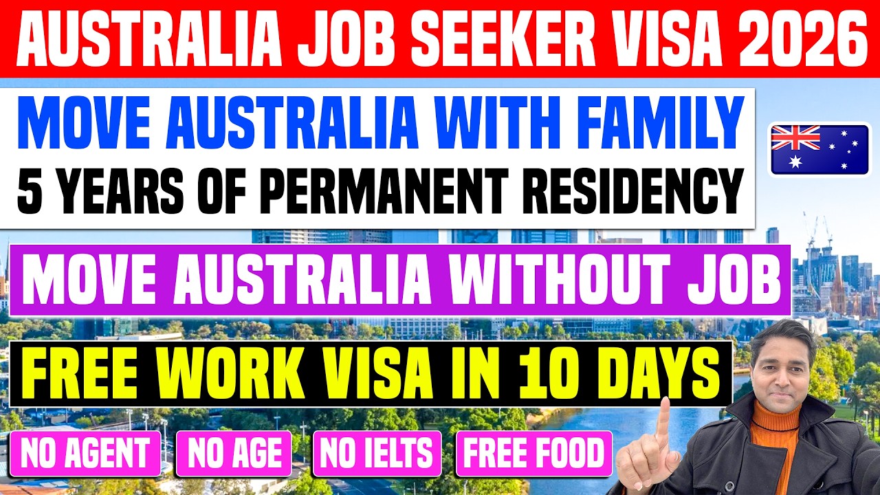 Australia 5 Year FREE Work Visa in 12 Day | Move Australia without Job| PR for 55 Year| No Age/IELTS