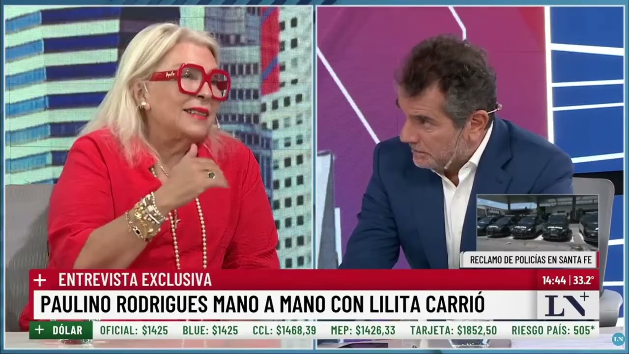 Elisa Carrió mano a mano con Paulino Rodriguez en LN+  10/02/2026