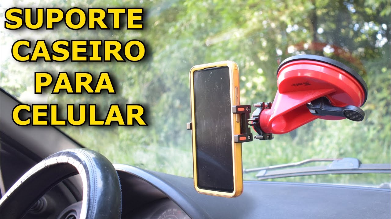 SUPORTE VEICULAR PARA CELULAR SUPER PODEROSO CASEIRO