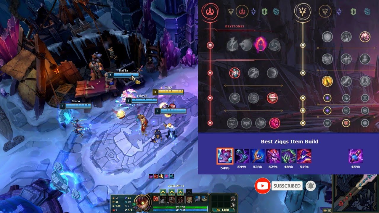 LOL -  League Of Legends - Ziggs ARAM Build Guide, Runes, Items 12.19 NA, LoL