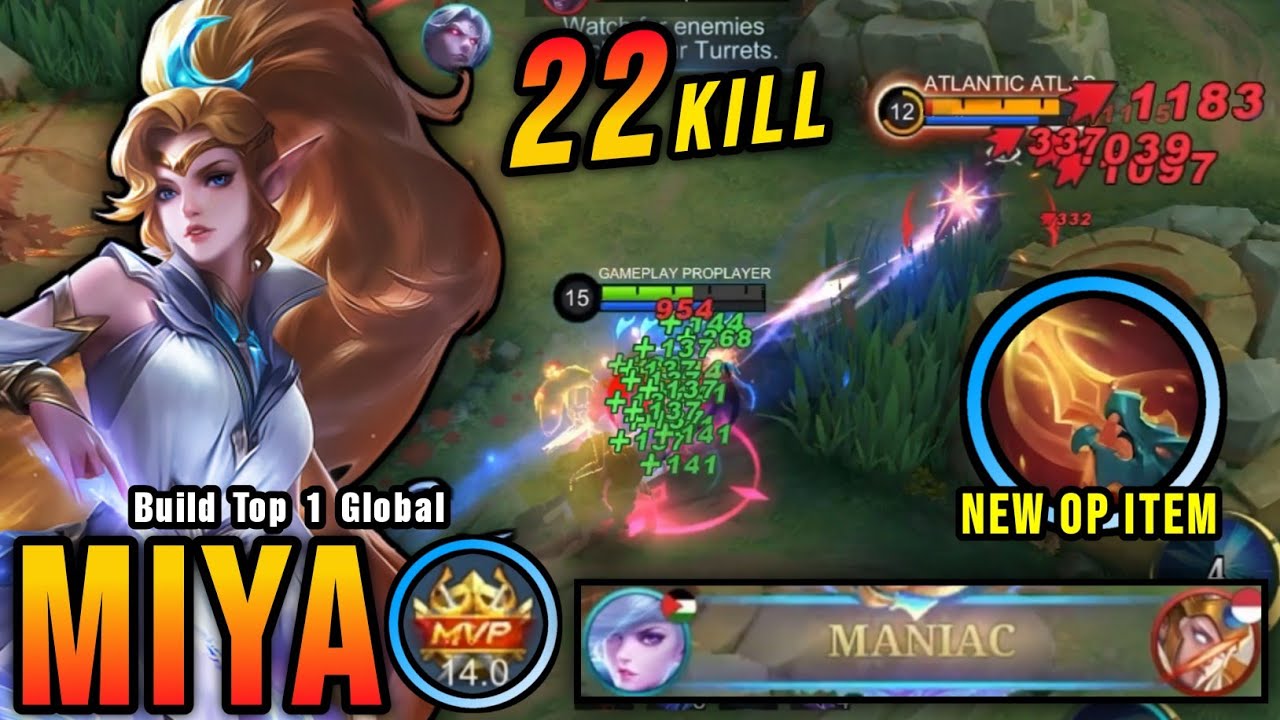 Almost SAVAGE!! You Must Try This Build for Miya Insane 22 Kills!! - Build Top 1 Global Miya ~ MLBB