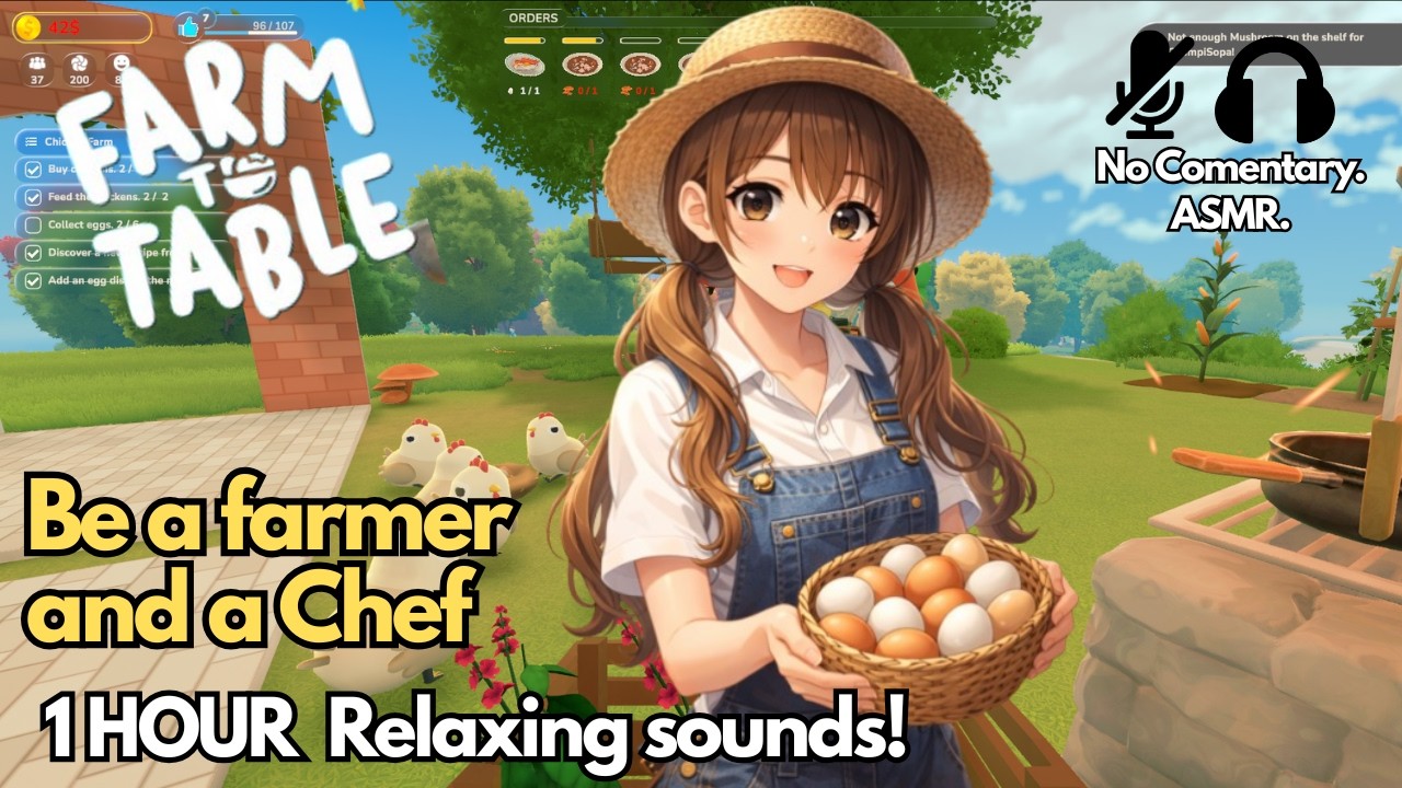 1 Hour Farm to Table Demo 🌱 Cozy Farming Gameplay | Relaxing Simulator Game (No Commentary)