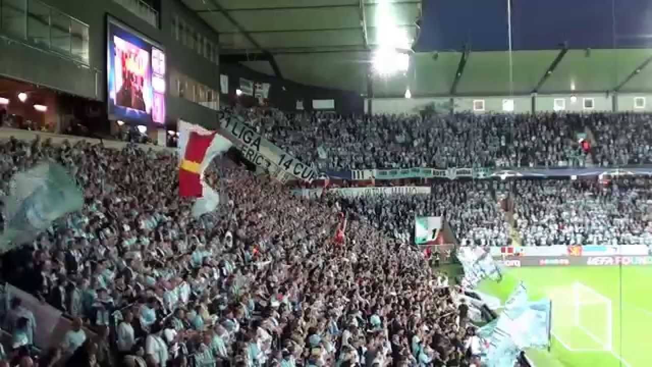 Inmarsch, MFF-Celtic, CL play-off, 2015-08-25