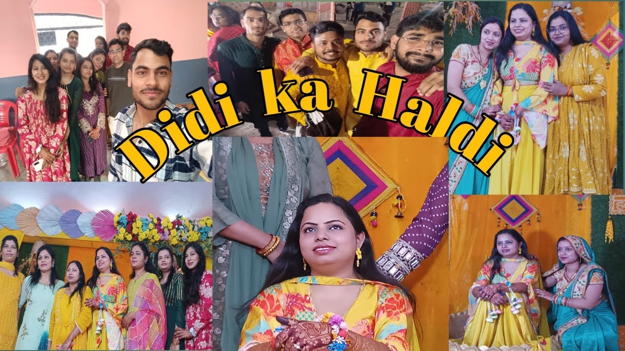 Didi ka haldi Rasam🟡 || didi rone lagi function me || 28-01-2026 #haldi #shadi #comedy #trending 