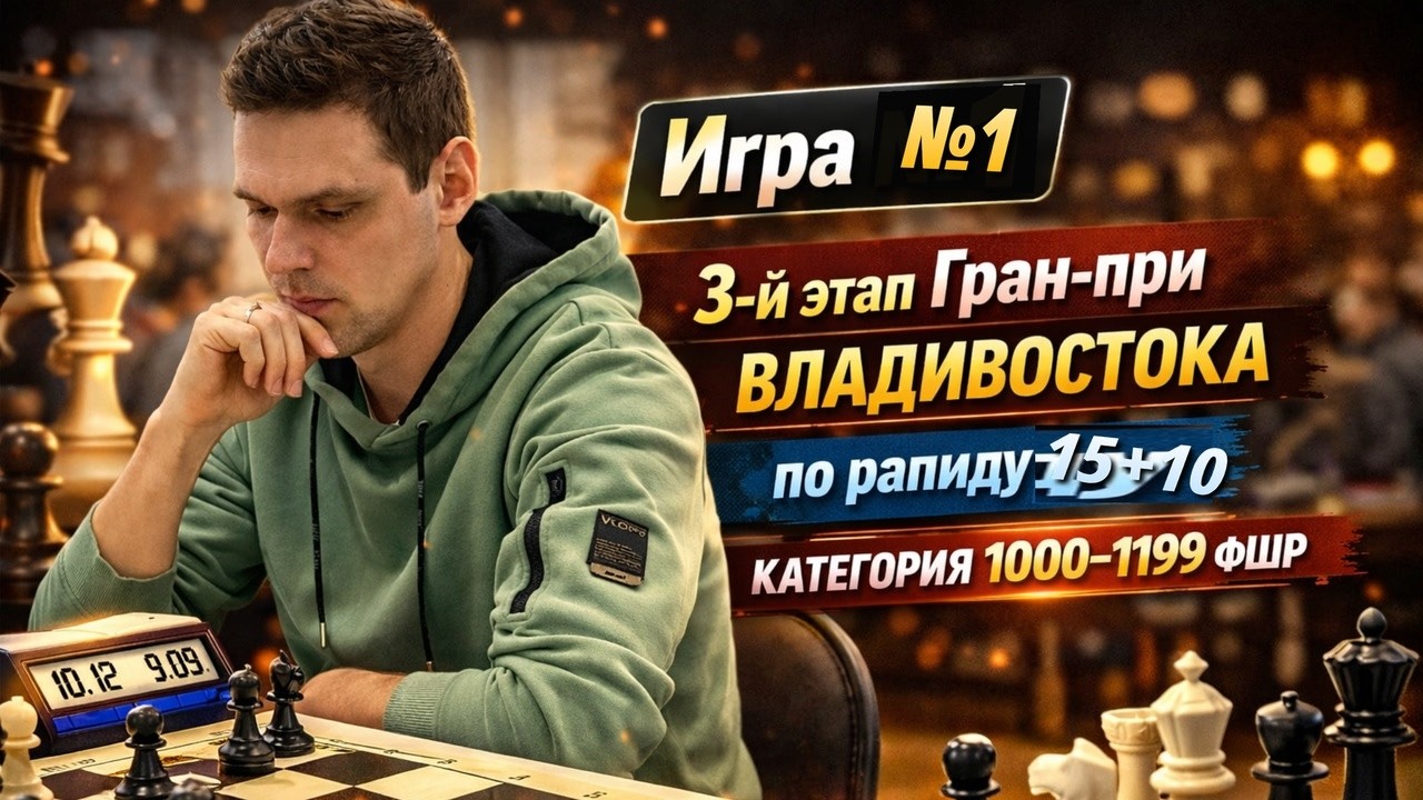 3 этап гран-при города Владивостока по рапиду, контроль 15+10, категория 1000-1199 ФРШ