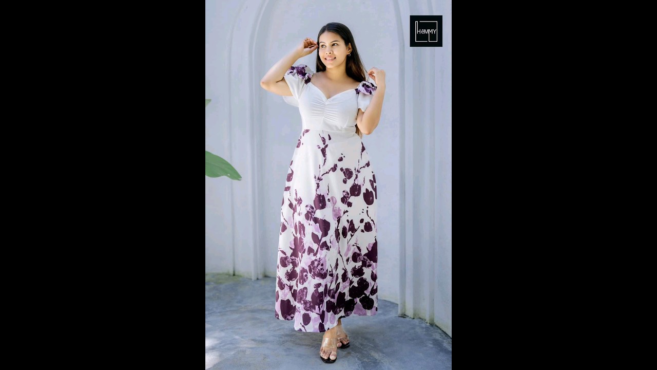 හැමෝම කැමති ලස්සන දිග  ගවුම් 🤗❤️&zwj;🔥💜️ Latest frock design 💕☺️❣️ #fashion #frock #srilanka