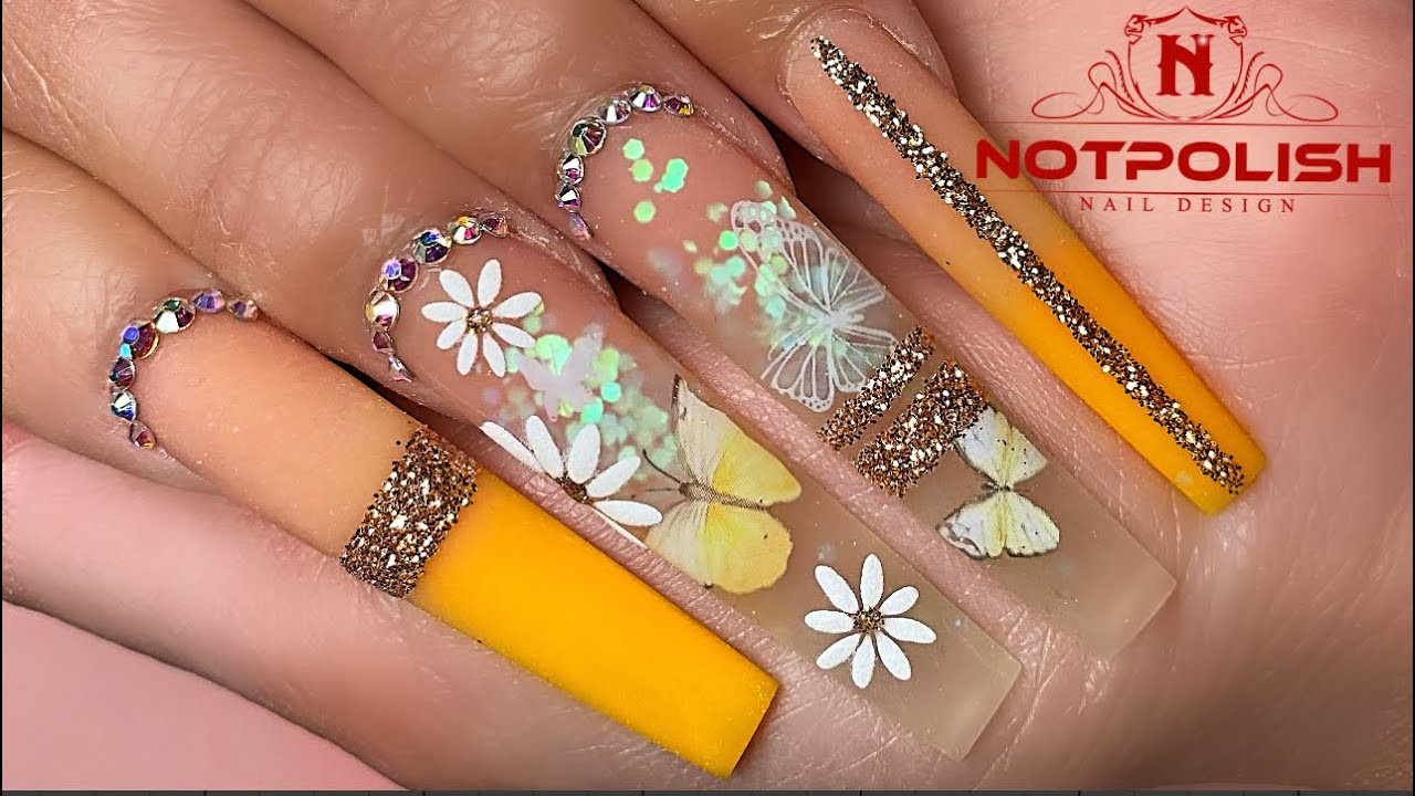 OMBRE ACRYLIC NAILS I COFFIN SHAPE I BEGINNER NAIL ARTS I SUGAR EFFECTS NAIL I NOTPOLISH DESIGNS
