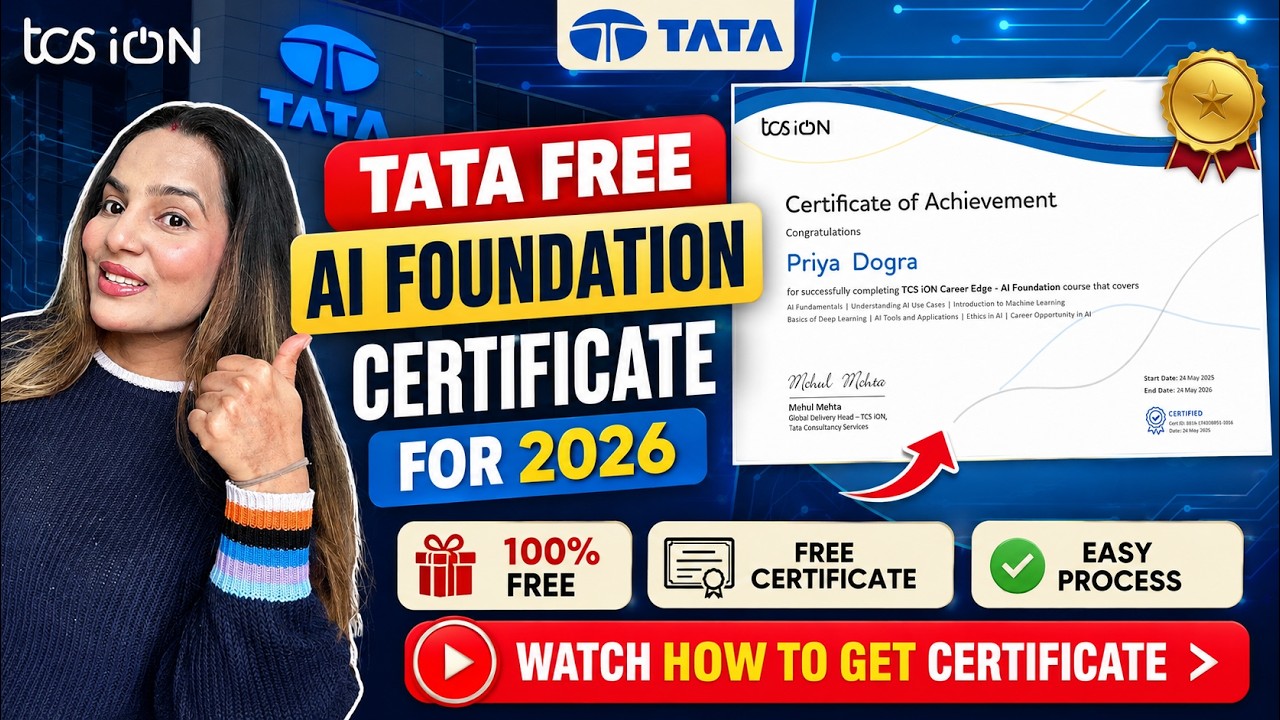TATA Launched  FREE AI Digital Certification 2026 | AI Prompt Engineering Course Explained