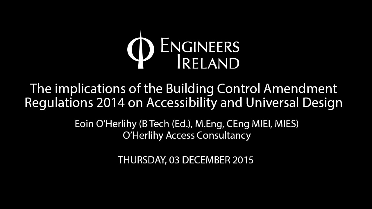 The implications of the Building Control Amendment Regulations 2014 on Accessibility