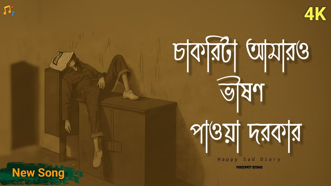 চাকরিটা আমারও ভীষণ পাওয়া দরকার (viral song) New Bangla Trending Song || Happy Sad Diary
