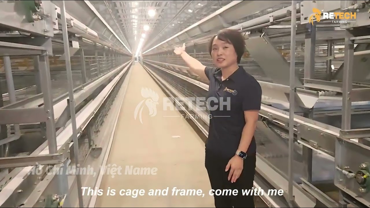 Vietnam 100,000-Chicken Layer Project | H-Type Cage System in 120x18M House - RETECH Farming