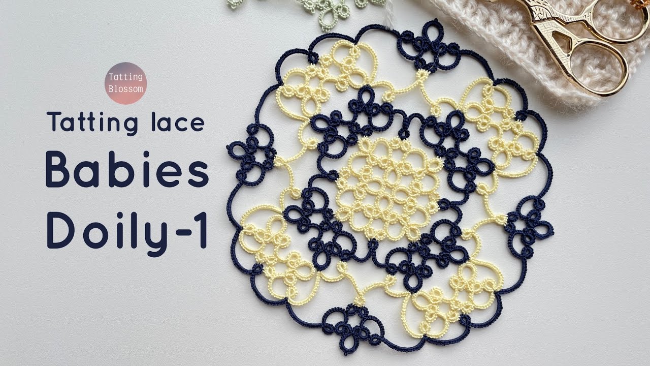 Babies doily -1, 베이비스 도일리 1편/ Tatting lace doily, 태팅레이스 무료도안 수밍