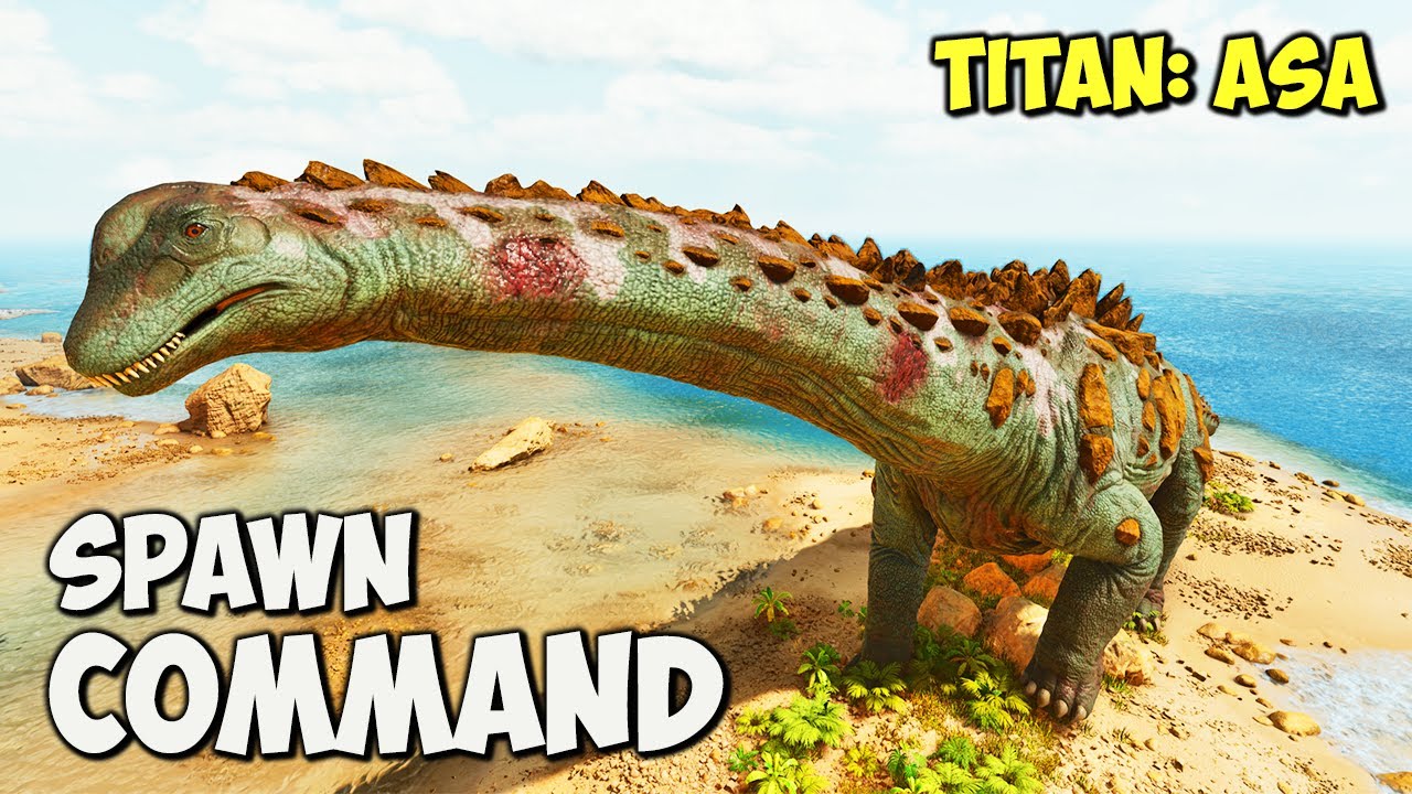 Titanosaur ARK Survival Ascended Spawn COMMAND | How To Summon TITANOSAUR Admin Code