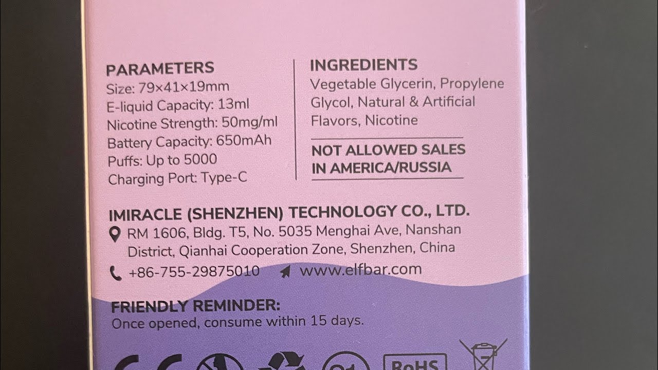 Elf Bar Triple Berry BC 5000 Review: non USA/Russian edition