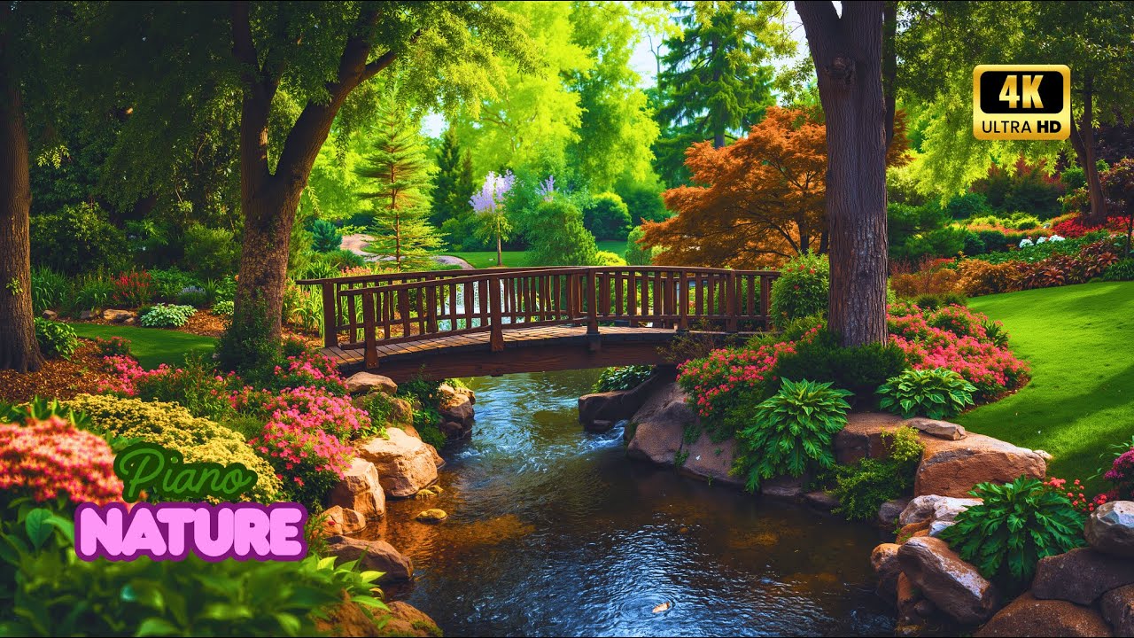 Relaxing Piano Music with Forest River & Bird Sounds 🌿 | Sleep, Study, Focus