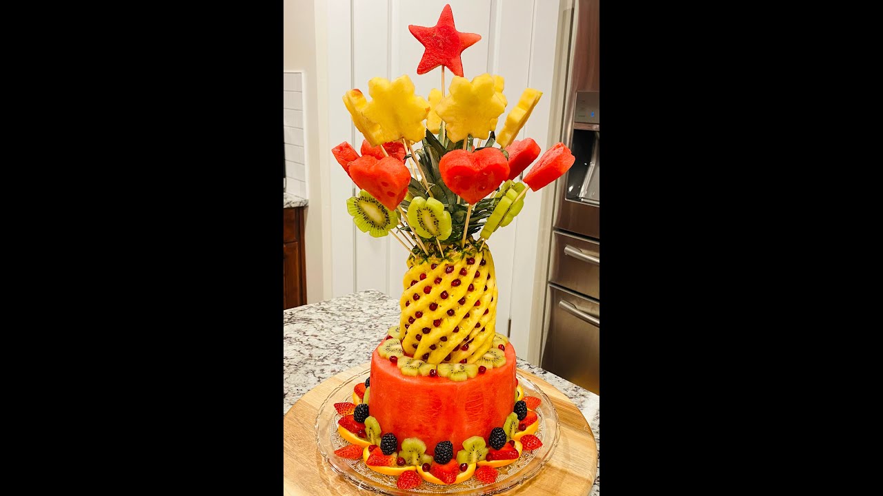 Beautiful Fruit Cake For Either Holiday or Birthday Celebration