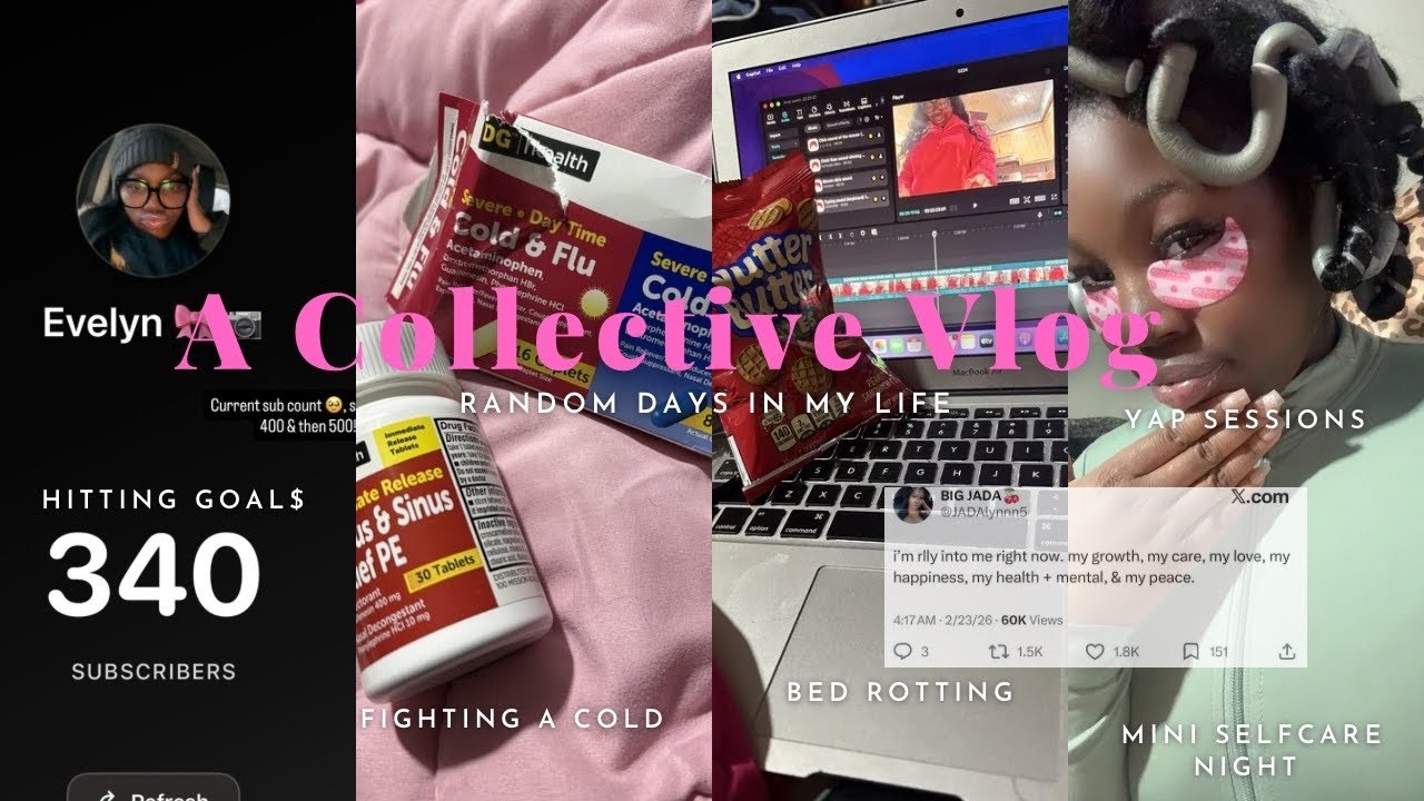 Random days in my life| a collective vlog🎀🫧:  yap session,fighting a cold,selfcare night,work etc