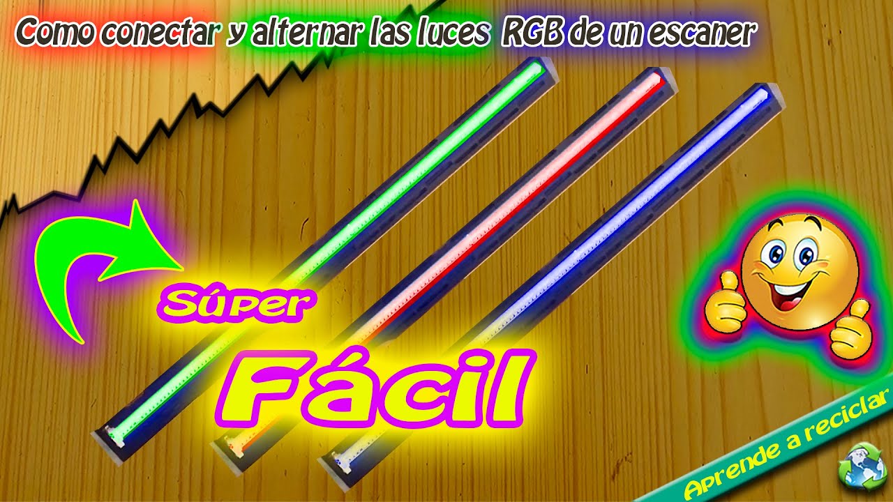 Como conectar y alternar las luces RGB de un escaner