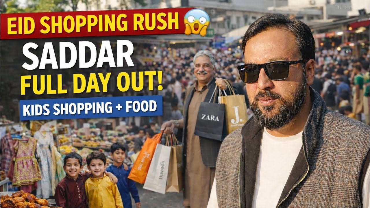 Eid Shopping Vlog 2026 | Kids & Family Shopping in Saddar | Full Day Fun with Friends 🛍️ Part-1