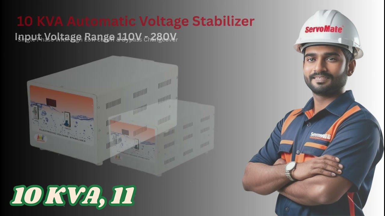 Servomate 10 KVA Input Voltage 50V - 270V Mainline Domestic Stabilizer | Call 9999369689