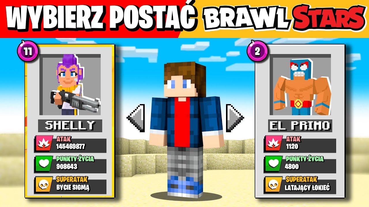 MINECRAFT, ale WYBIERAM JAKIM ZADYMIARZEM z BRAWL STARS GRAM! ⭐
