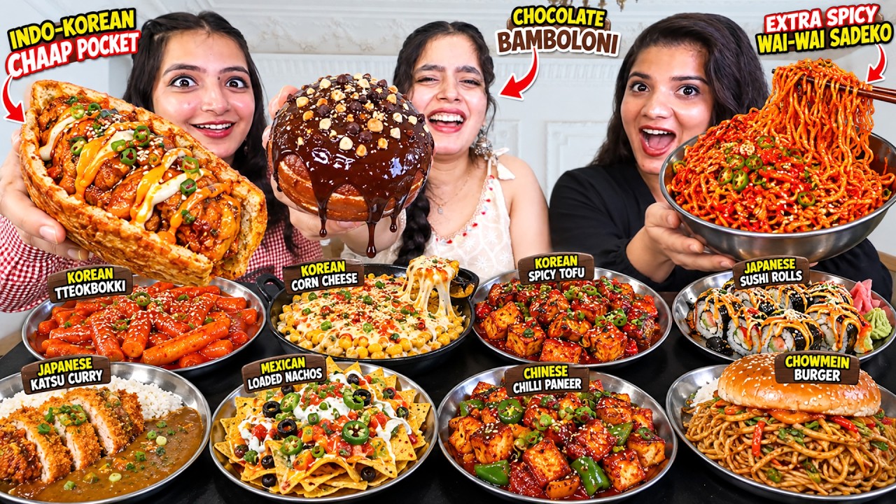 Eating Food that We Have Never Tried Before Food Challenge | All Items Finished in Seconds