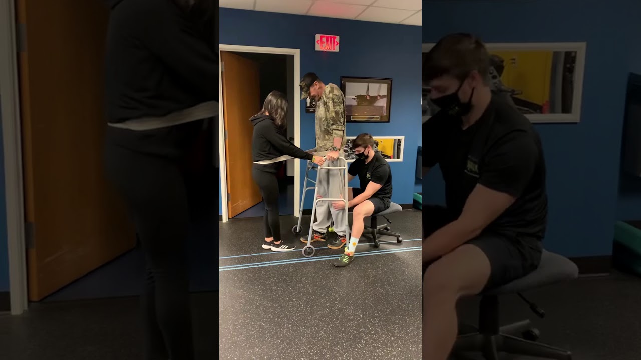Paraplegic Walking With Walker