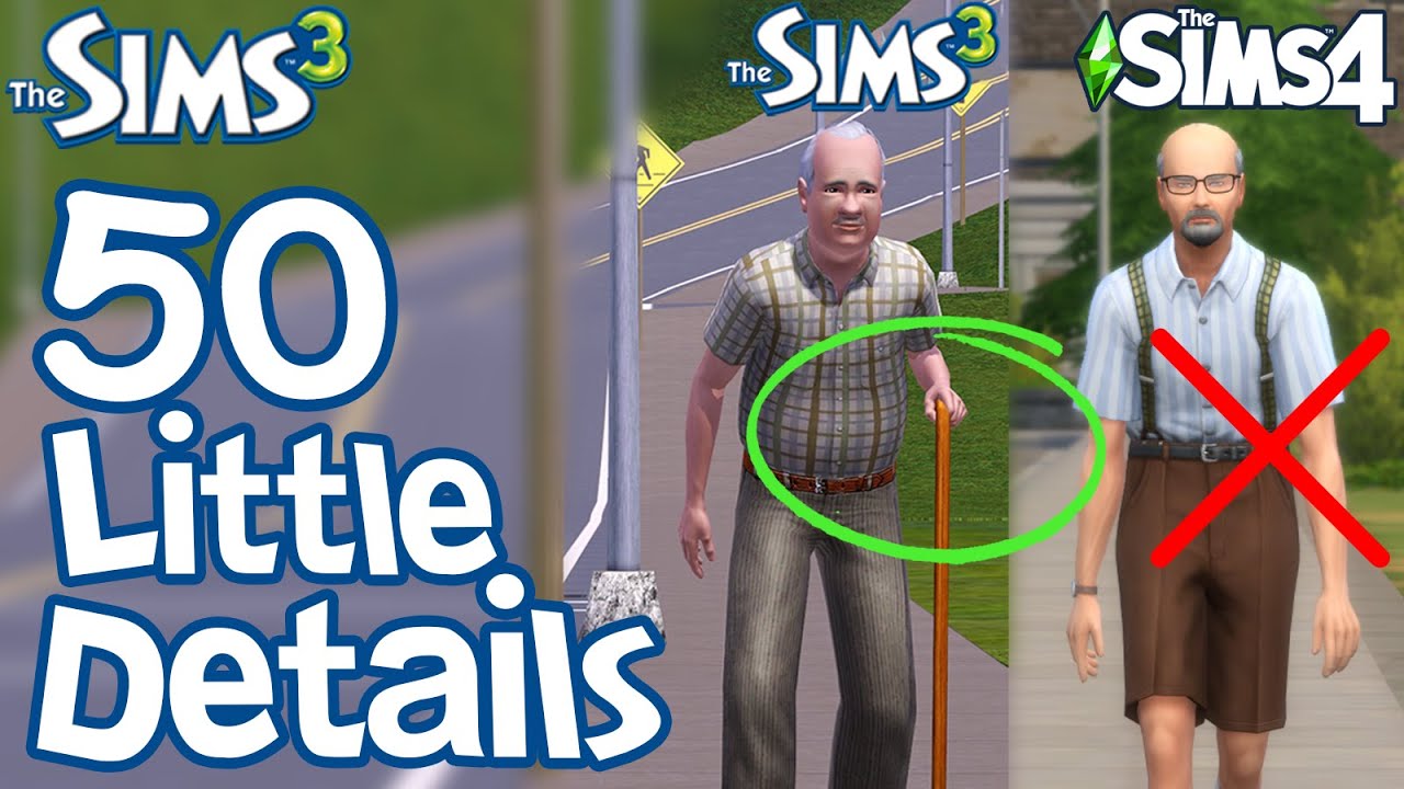 The Sims 3: 50 ЗАБАВНЫХ МЕЛКИХ ДЕТАЛЕЙ, которых нет в Sims 2 и Sims 4