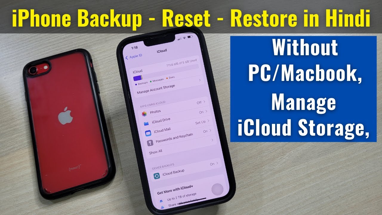 How to Backup, Reset & Restore iPhone Properly in Hindi | Manage iCloud Storage Space